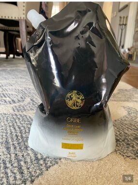 Oribe Gold Lust Refill Pouch in Black and White with Gold Logo ✨ BRAND NEW✨